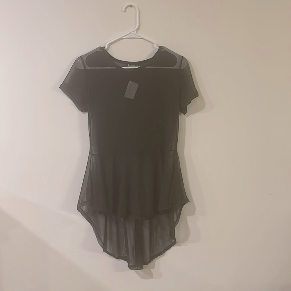 Black sheer peblem shirt